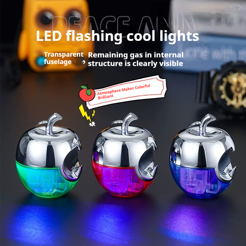 Apple lighter bottle opener multi-purpose inflatable open fire creative personality Christmas Eve 