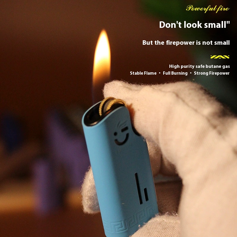 New mini Metal short wheel lighter Home retro personality Creative Thumb Flint gear lighter