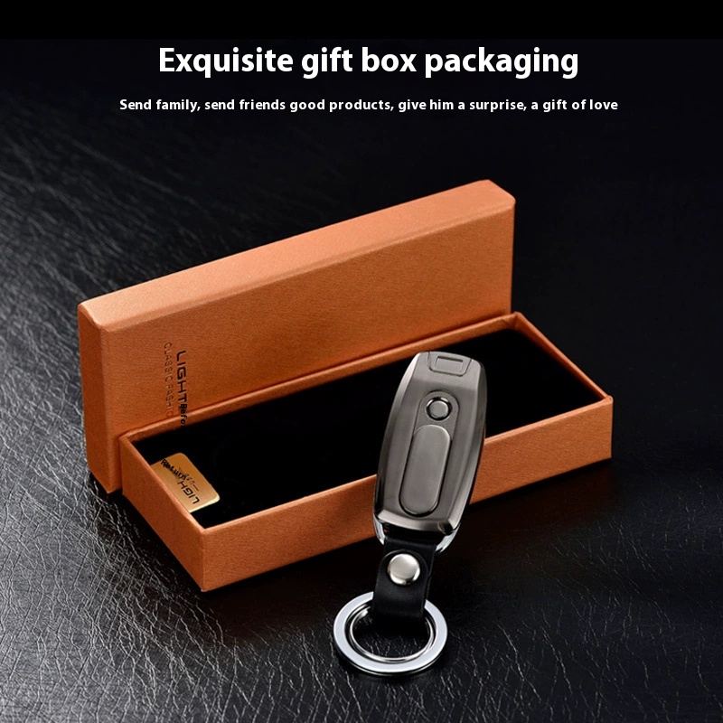 Multi-function with flashlight keychain charging lighter Creative print cigarette lighter gift 