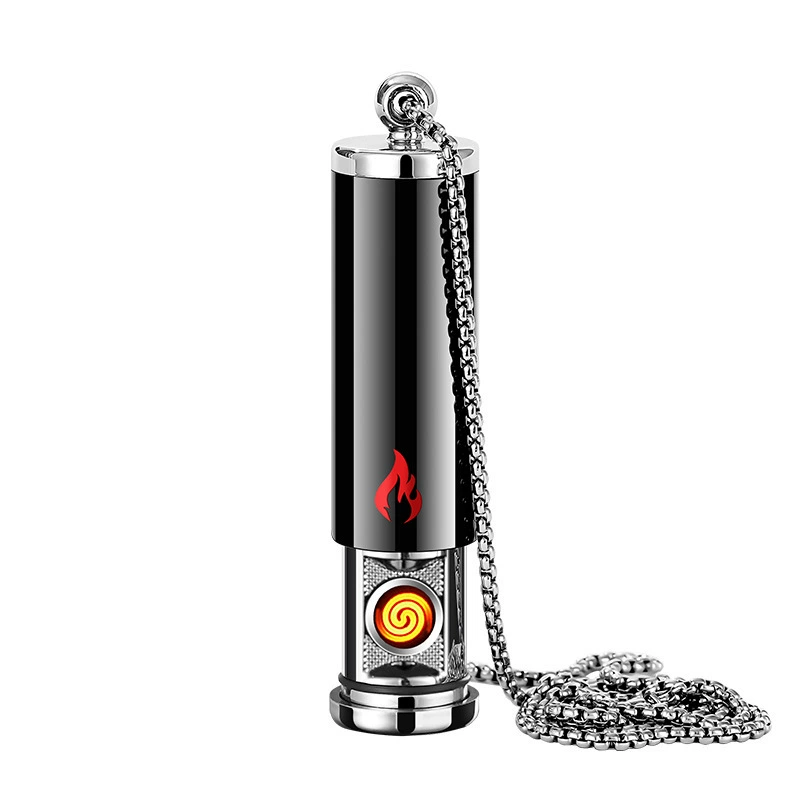 Fun novelty lipstick charging windproof lighter tungsten cigarette lighter gravity sensing switch