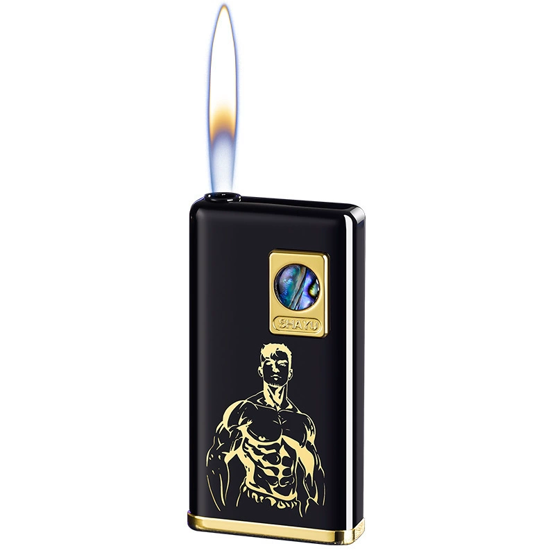 Cat Eye lighter Compact lightweight aluminum alloy shell quiet battery open flame inflatable lighter