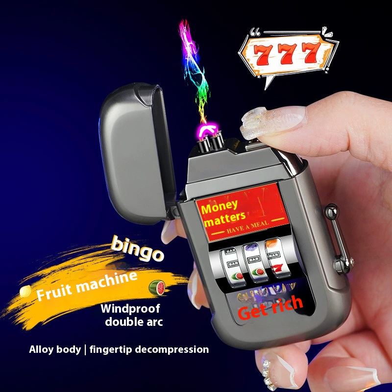 The new net red creative double arc metal TYPE-C charging fun fruit machine to play