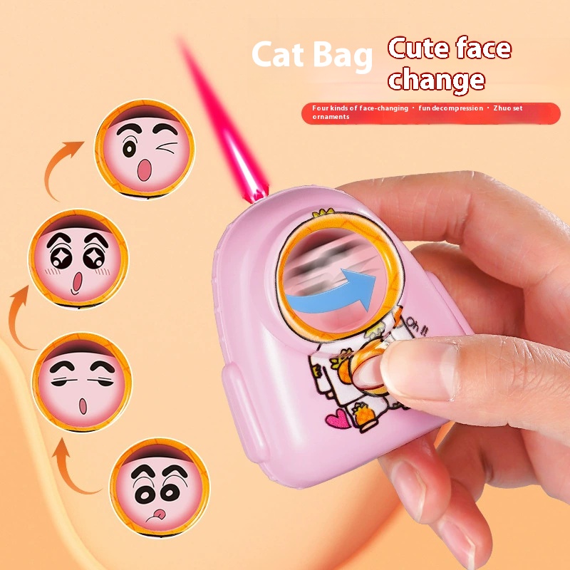 New face bag hot fun net red windproof lighter creative decompression toy cigarette manufacturers 
