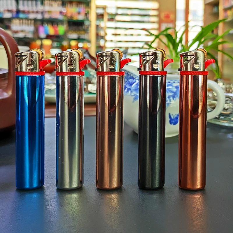 Metal grinding wheel flame lighter inflatable advertising lighter printing lettering logo 