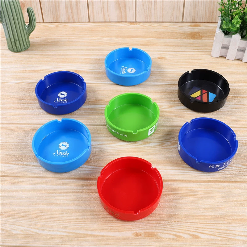 Factory direct advertising plastic ashtray wholesale household melamine ashtray KTV office push smal