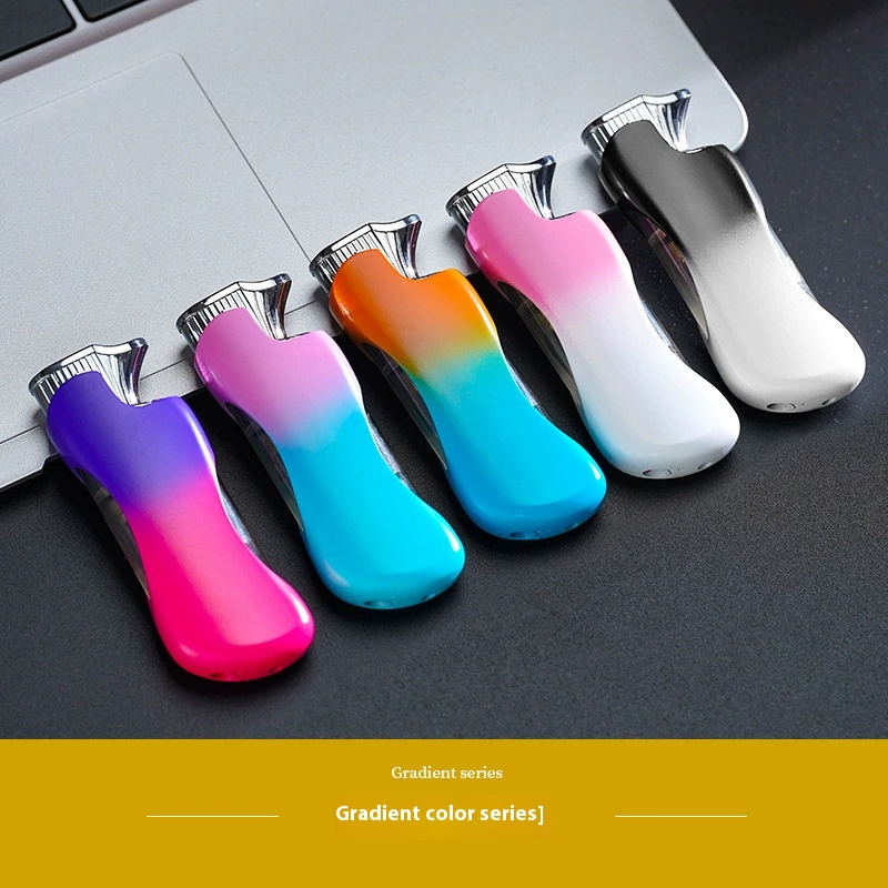 New double flame lighter creative inflatable gradual wholesale network red business custom portable 