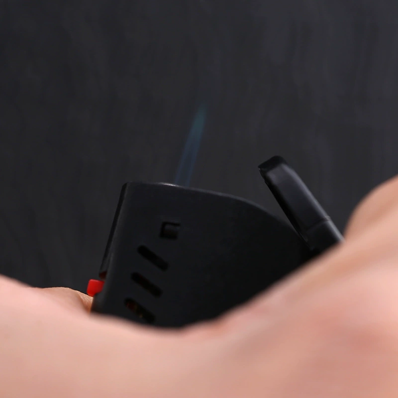 Transparent rubber flap straight flush windproof lighter printing creative personality advertising 