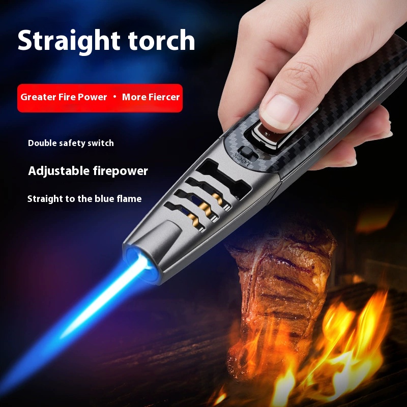 Cross border windproof outdoor direct blast firegun personality Kitchen Baking Blue Flame inflatable