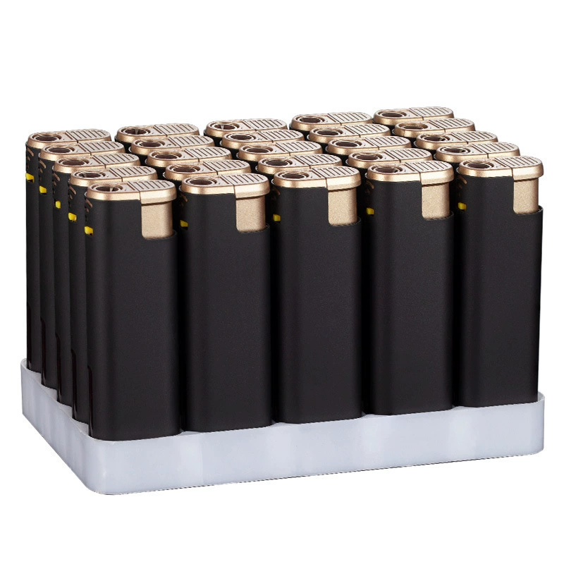 High-grade metal windproof lighters are made for advertising printing direct punching disposable lig