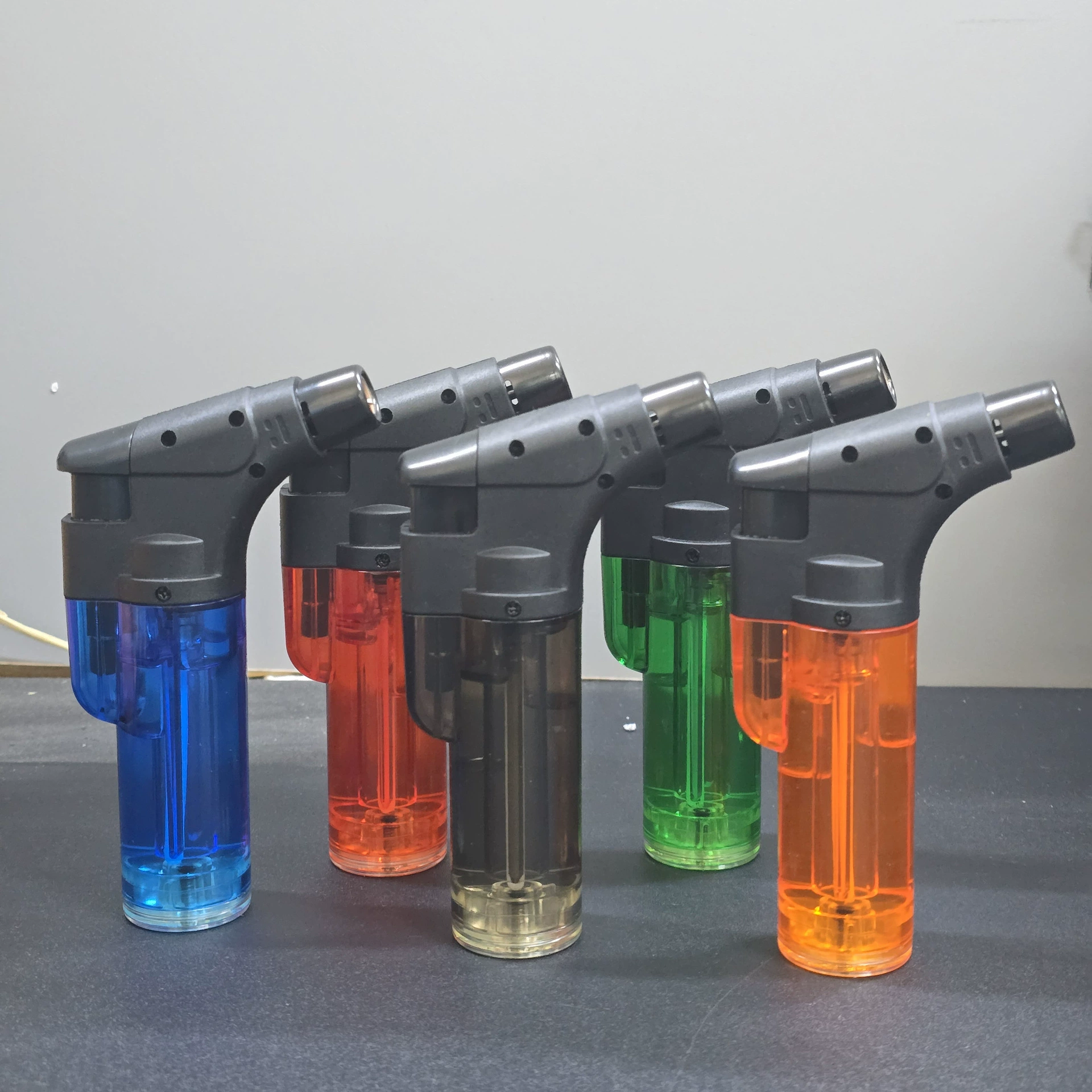 The new 050 transparent plastic spray gun high temperature elbow lock fire straight flush torch 