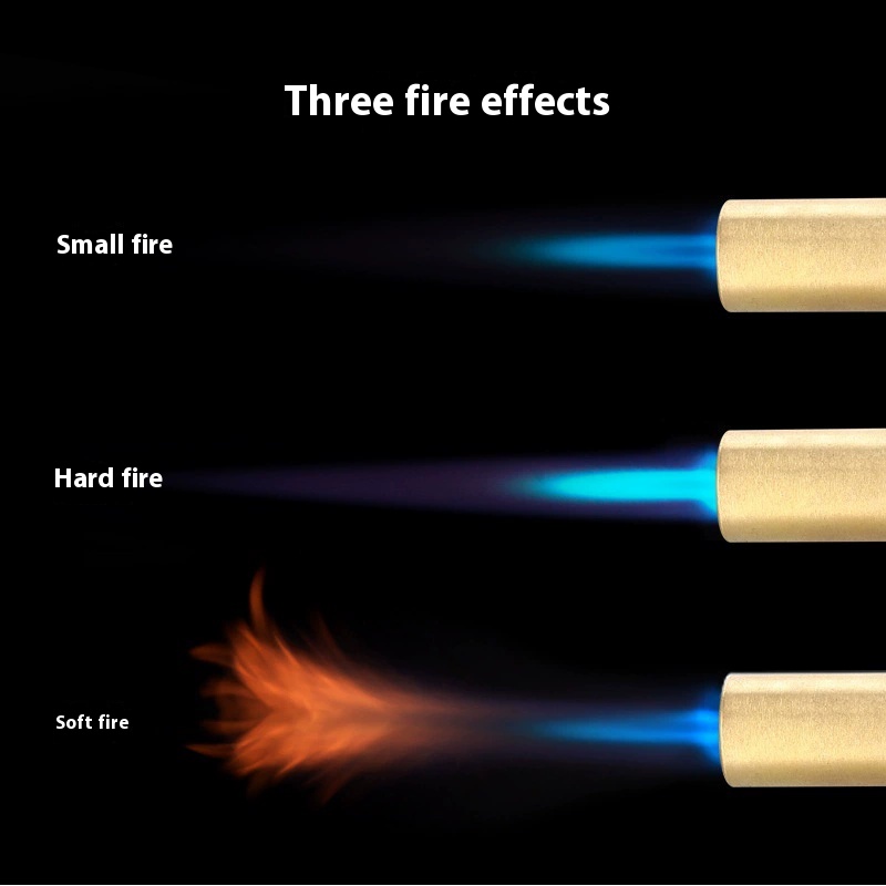 Pure copper gas canister spitfire grill gunner with a flamethrower burning pig hair gun head torch 