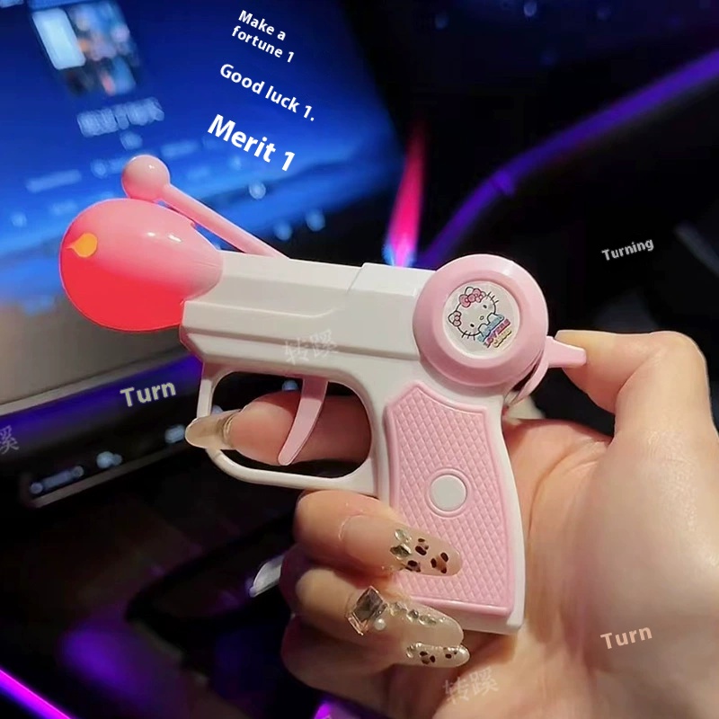 Creative decompression wood fish bright light decompression turntable personality creative lighter 