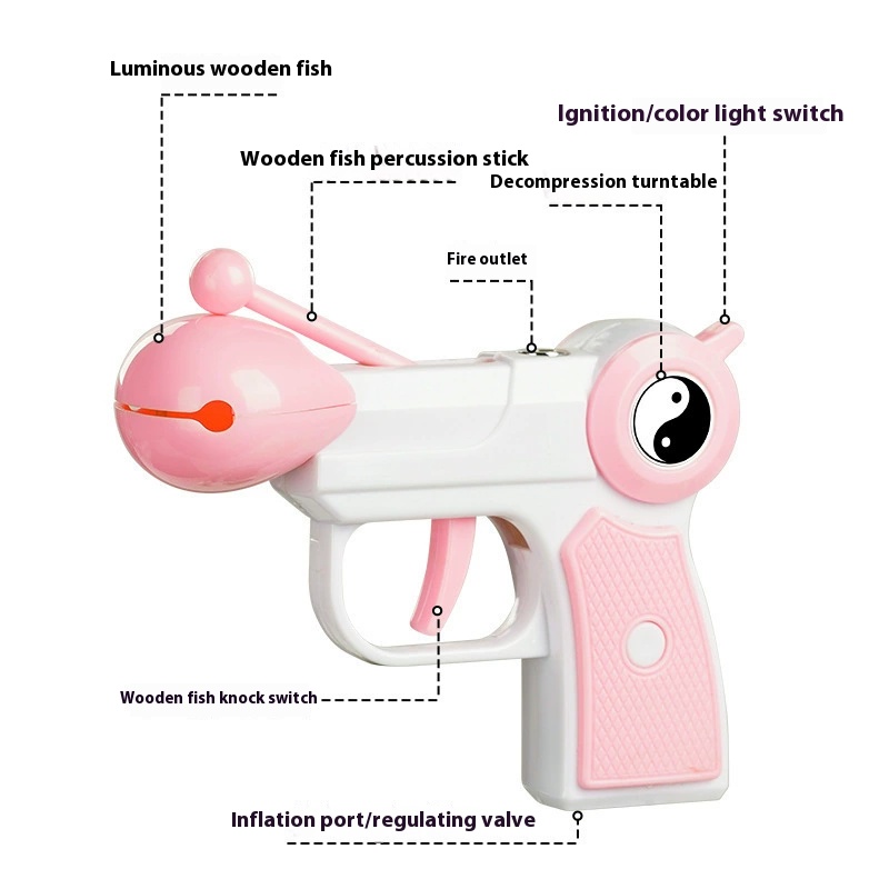 Creative decompression wood fish bright light decompression turntable personality creative lighter 