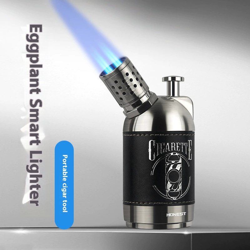 New windproof four straight blue flame creative personality lighter display cigarette lighter 