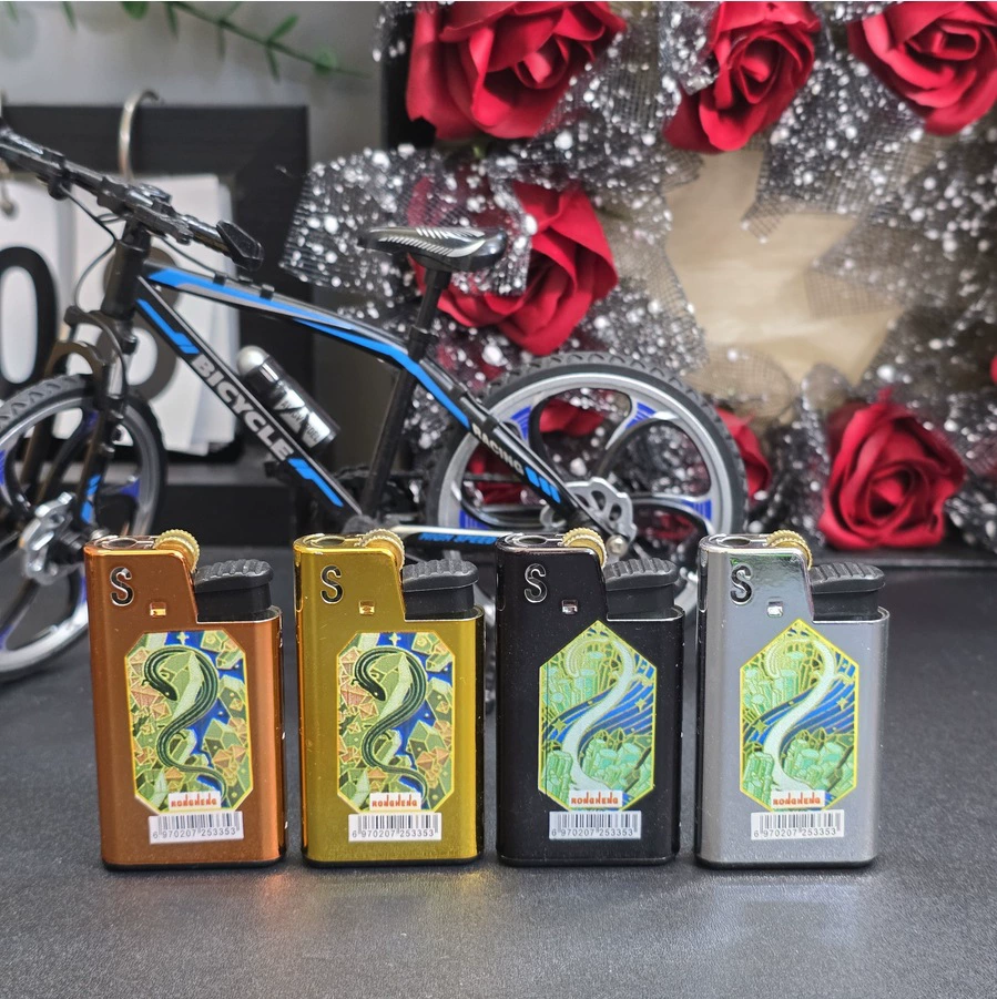 The new ultra-thin short small grinding wheel metal lighter wholesale can be customized advertising 