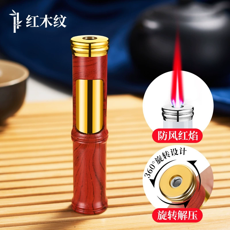 Metal creative windproof lighter inflatable rotating decompression gyro personality gift to boyfrien