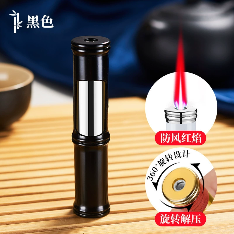 Metal creative windproof lighter inflatable rotating decompression gyro personality gift to boyfrien