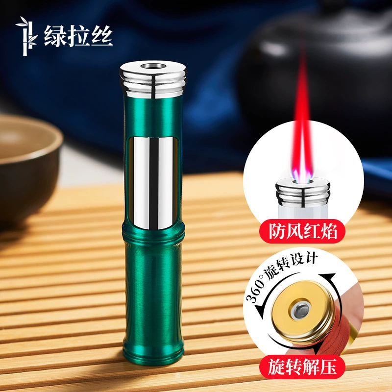 Metal creative windproof lighter inflatable rotating decompression gyro personality gift to boyfrien