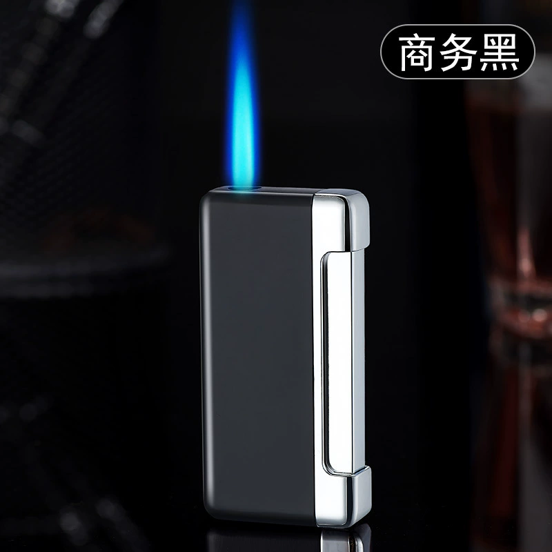 Hot blue flame windproof lighter advertising gift typing windproof cross-border small thin