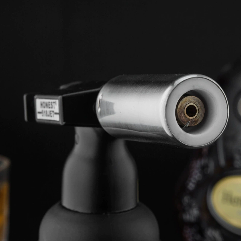 Large direct injection torch lighter creative outdoor windproof personality metal torch camping tool