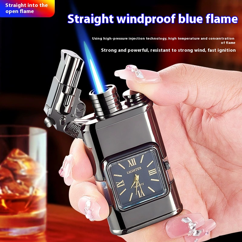 Dragon head horse head eagle jaw relief double fire inflatable lighter multi-function with real 