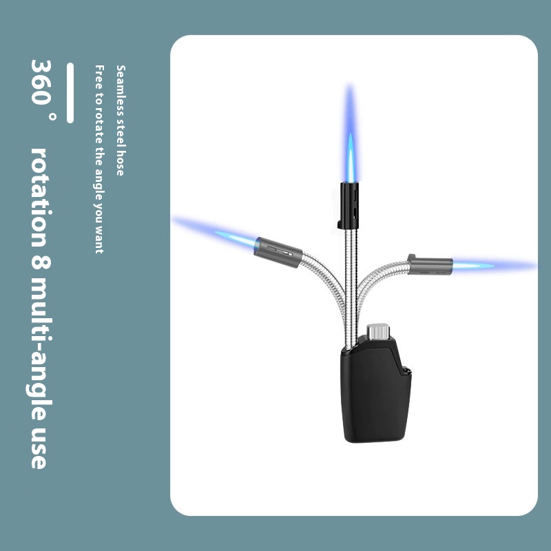 Hose folding small spray gun inflatable windproof lighter manufacturers direct sales of high quality