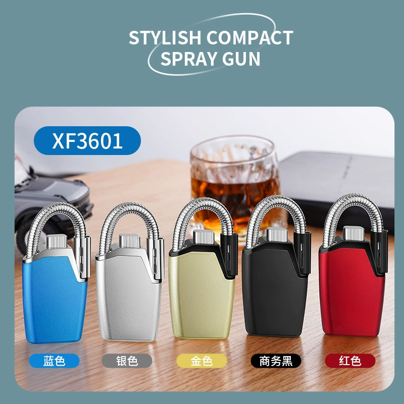 Hose folding small spray gun inflatable windproof lighter manufacturers direct sales of high quality