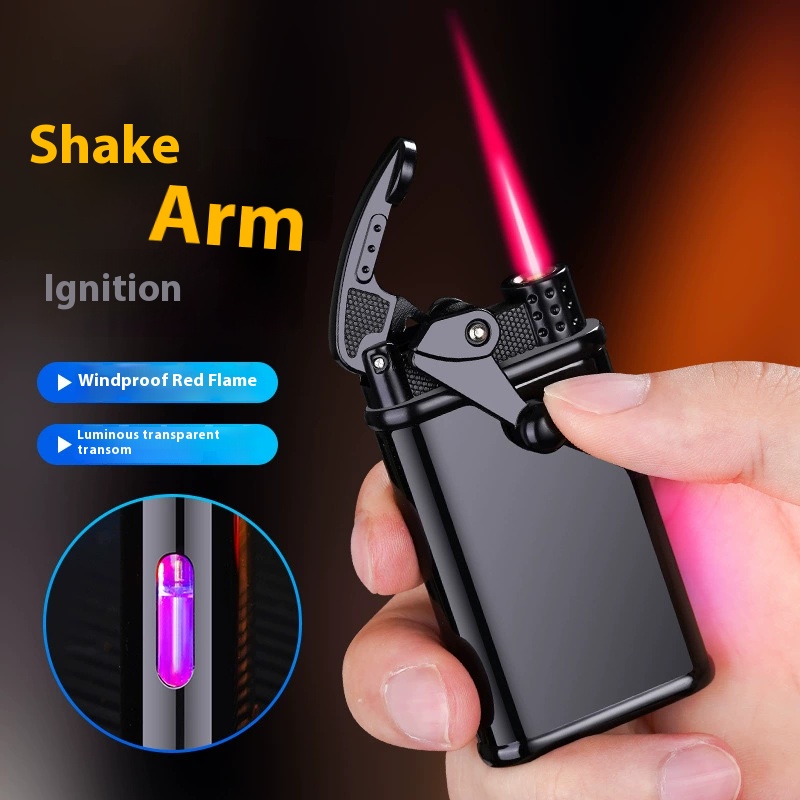 Paint rocker arm transparent window straight lighter can laser engraving DIY Qixi gifts