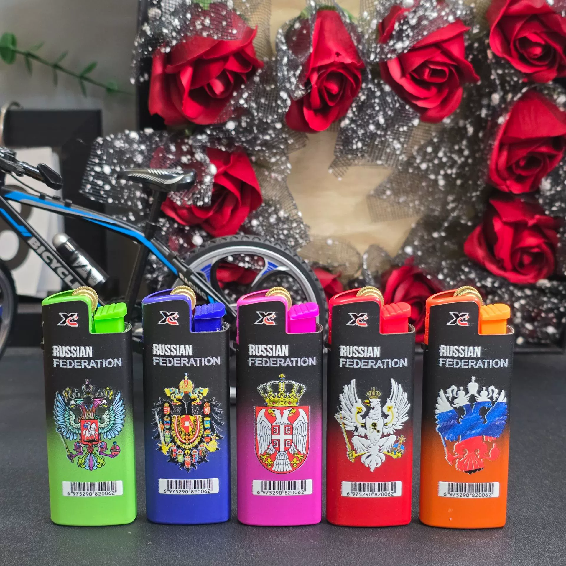 New X8 metal wheel iron shell lighter wholesale inflatable advertising lighter custom logo