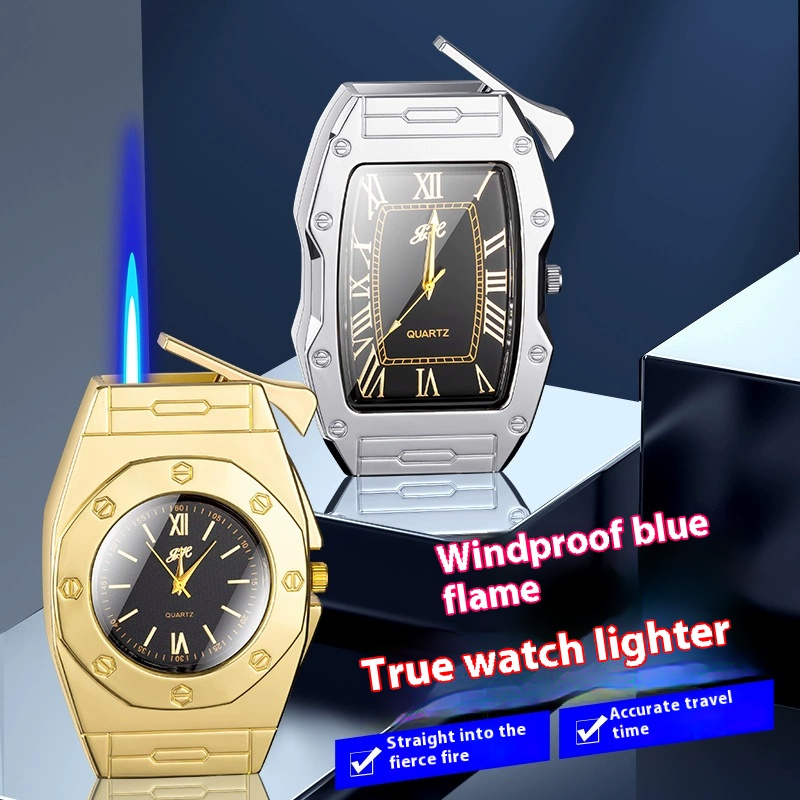 The true dial of the lighter can see the time of the two has been rushing the lighter men's gift 
