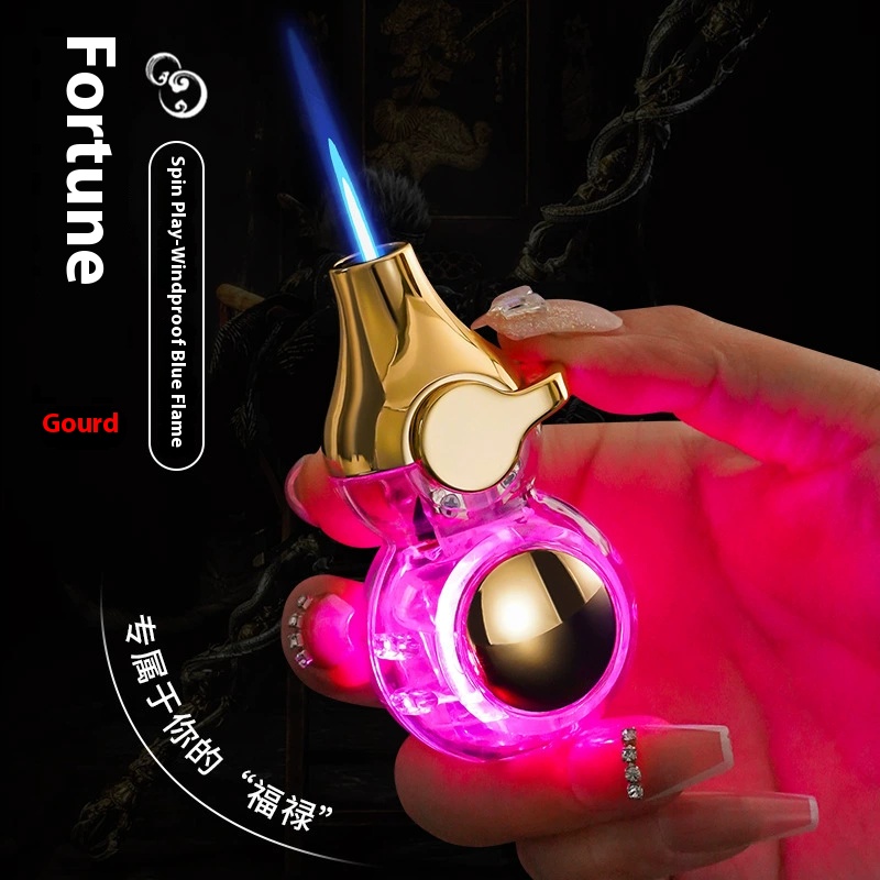 Luminous gourd lighter direct windproof creative transparent light ignition cool decompression turnt