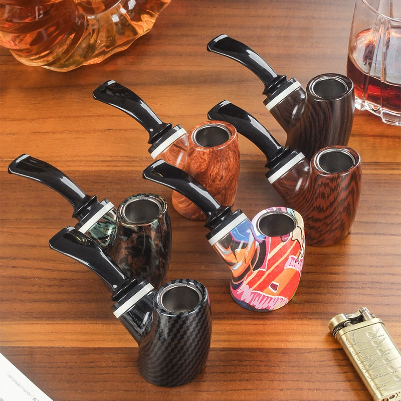 Formica pipe portable men's old fashioned dry tobacco bag pot cavity filter bucket bent portable 