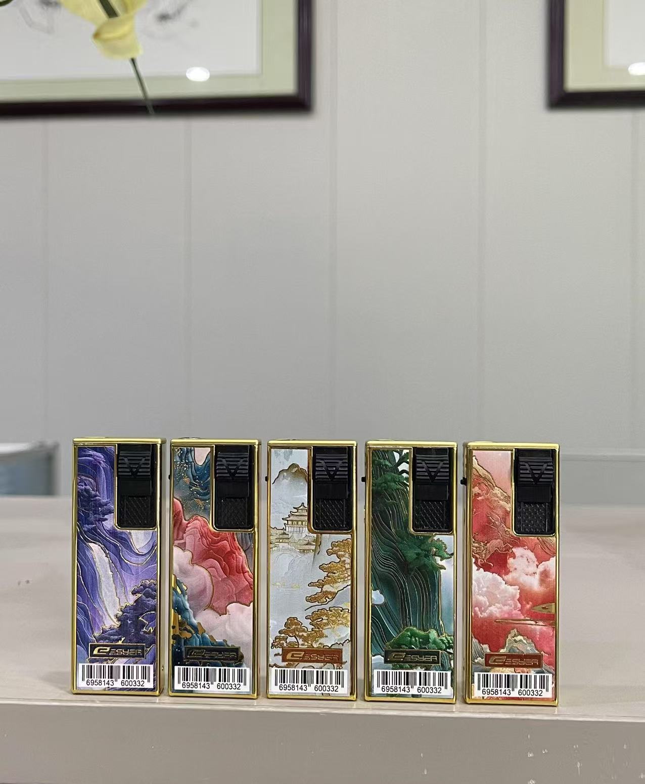 Pull down metal direct flush can air intake iron shell advertising gift lighter Trend fashion 