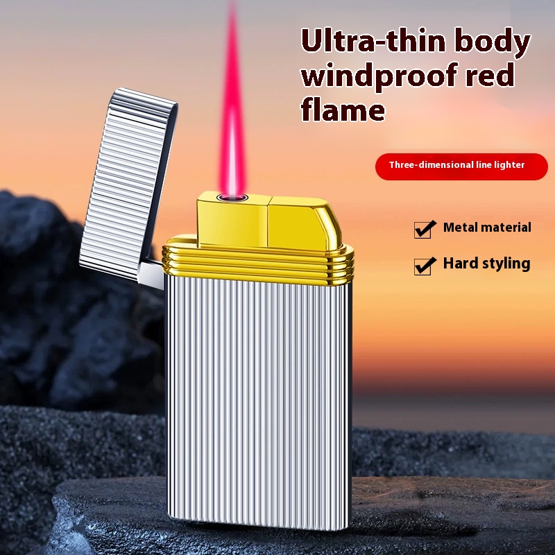 Wholesale metal lighters Windproof durable inflatable creative personality straight to men's lighter