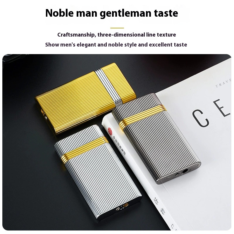 Wholesale metal lighters Windproof durable inflatable creative personality straight to men's lighter