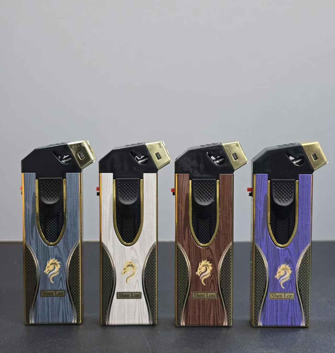 New creative elbow metal windproof lighter blue flame gas lighters factory direct price superior 