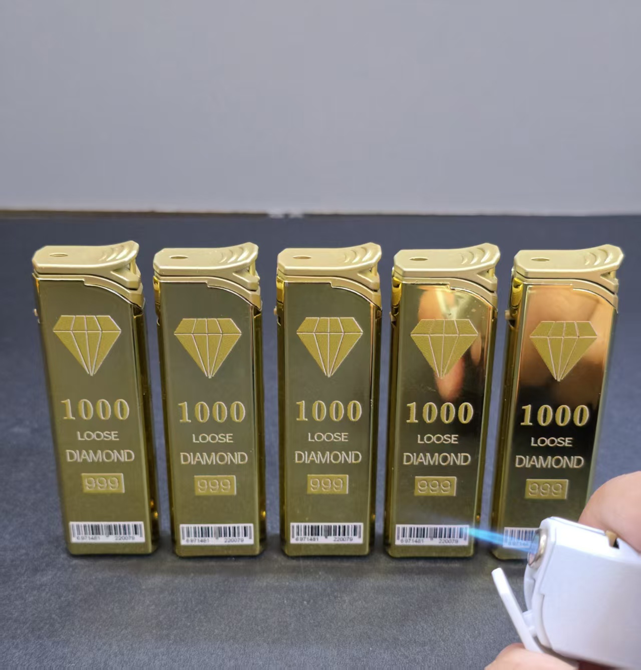 New 515 lighter New creative electroplated metal iron shell foreign trade skew inflatable direct