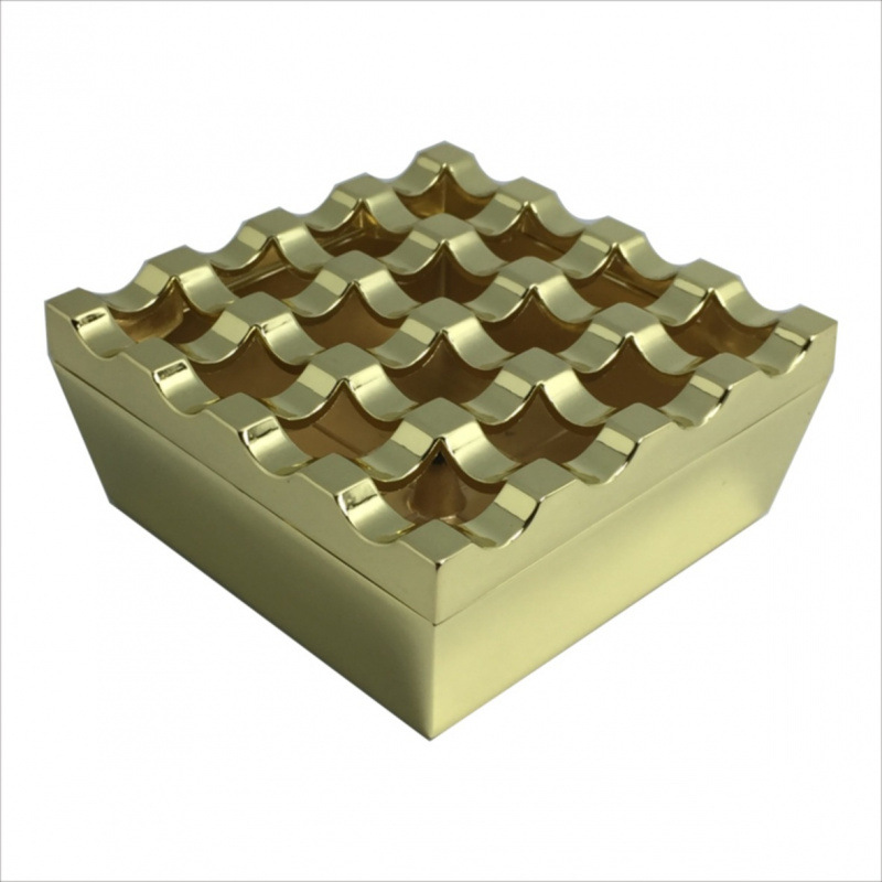 Ashtray Commercial 16 grid 9 grid creative perforated large zinc alloy ashtray bar Home hotel 