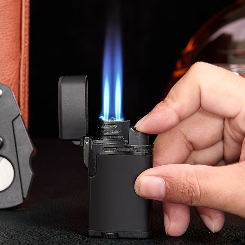 Inflatable Lighter Windproof Men's High-end Personalized Portable Cigar Lighter Boyfriend Lighter