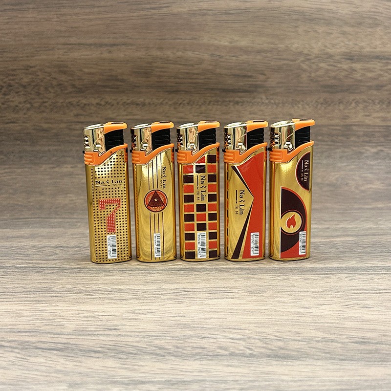 New creative China Wind country tide coated paper electroplated color printed metal iron shell