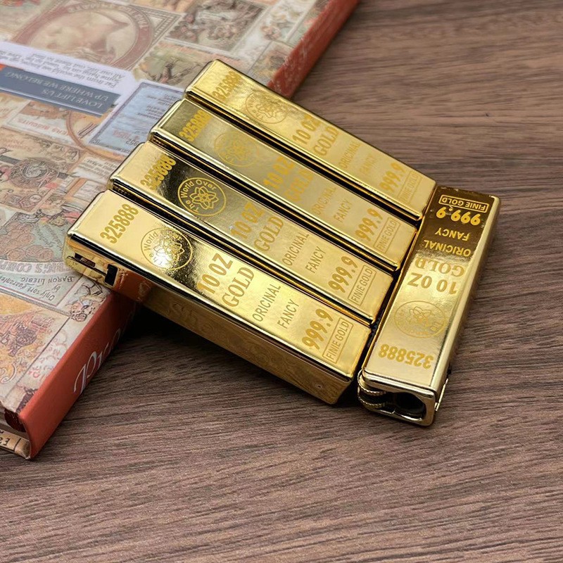 New creative advertising custom plated gold bar metal iron shell fixed fire inflation direct flush 