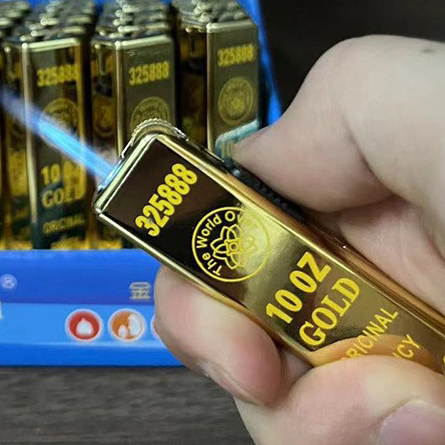 New creative advertising custom plated gold bar metal iron shell fixed fire inflation direct flush 