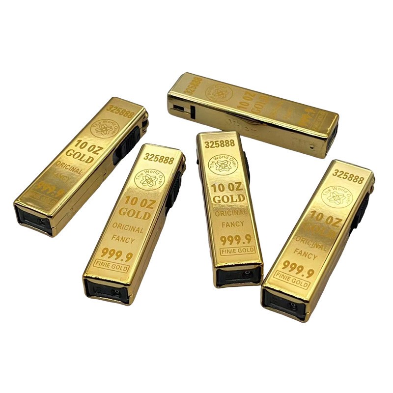 New creative advertising custom plated gold bar metal iron shell fixed fire inflation direct flush 