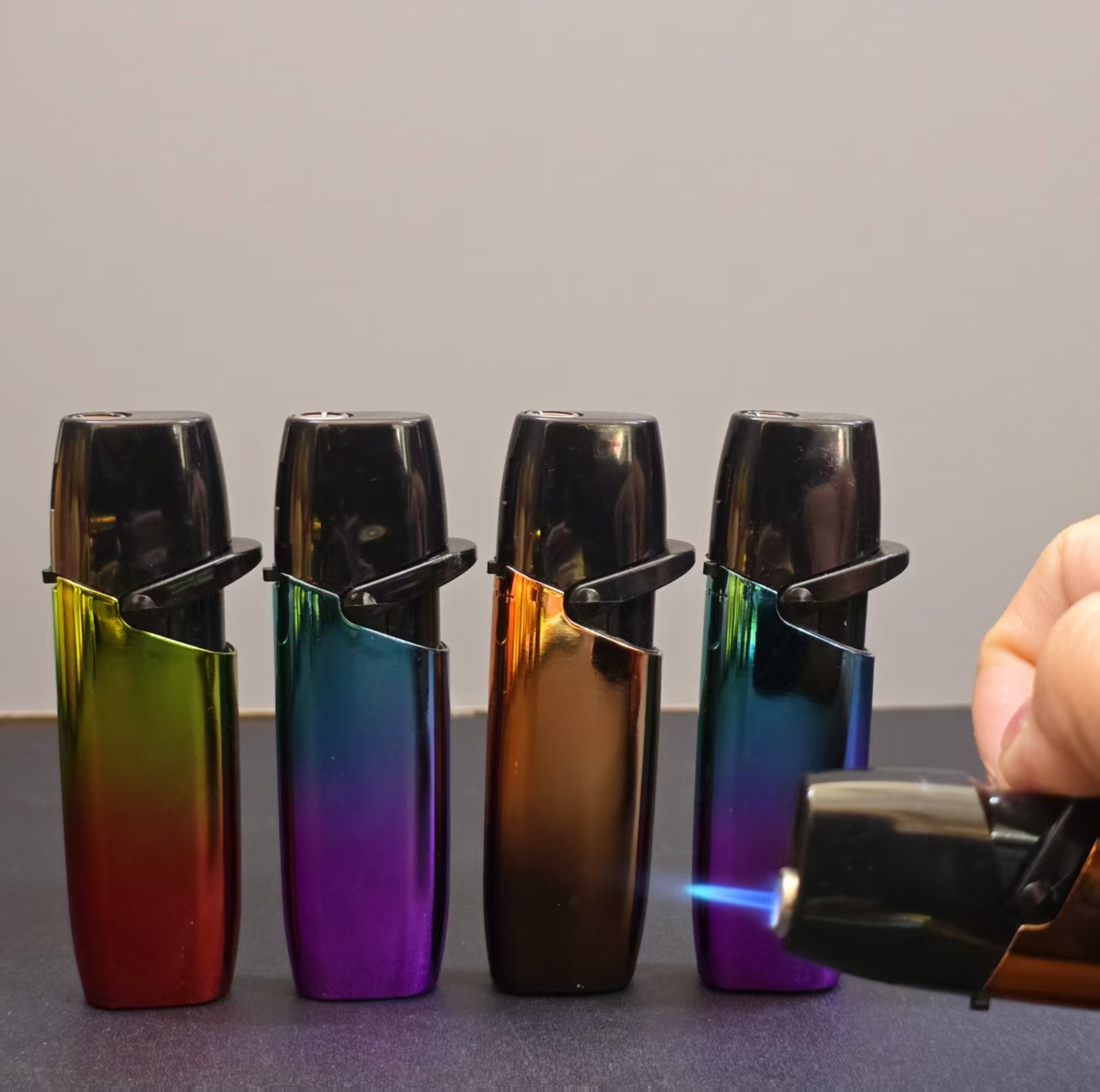 High Quality Electronic Cigarette Lighter Refillable Smoking Windproof Flame Lighter