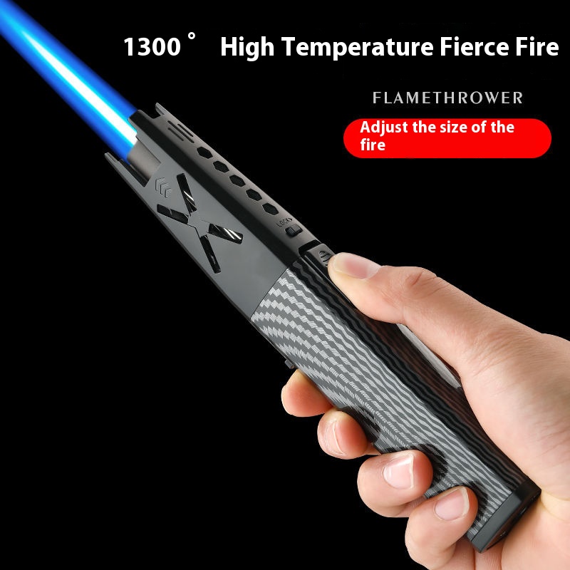 The new 001 inflatable lighter windproof blue flame straight into the open fire outdoor wholesale 