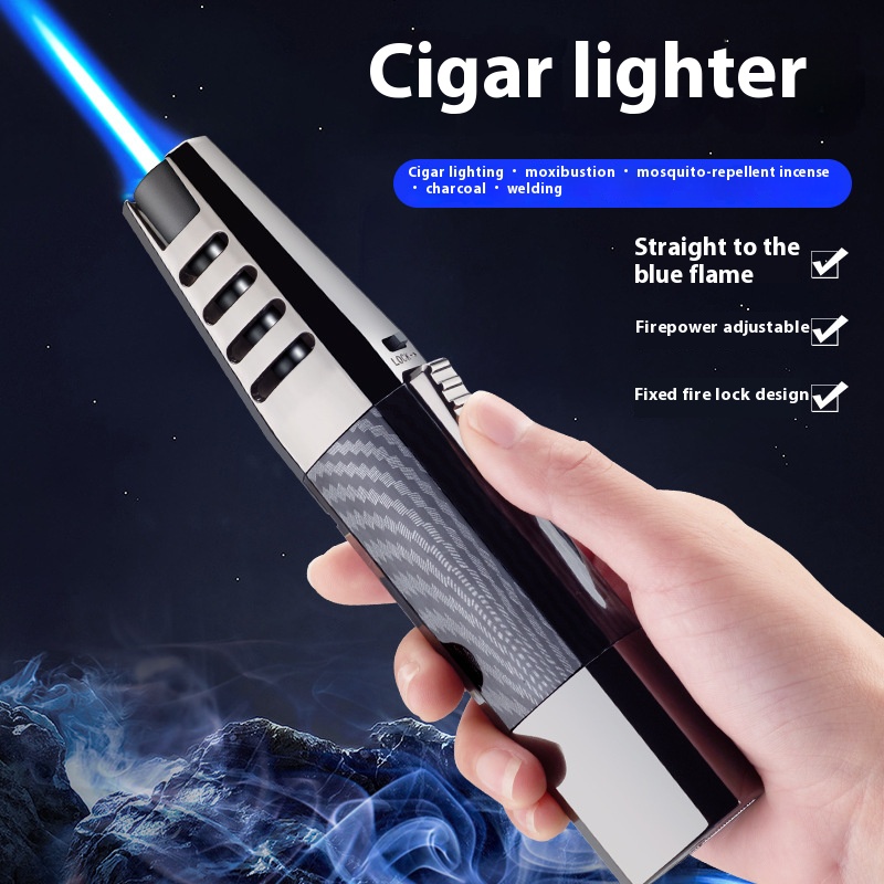 857 Windproof blue Flame blowtorch Torch Kitchen baking Blue Flame inflatable metal cigar lighter 