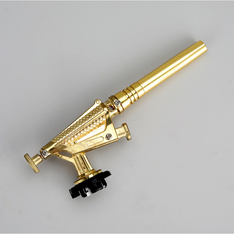 Pure copper windproof outdoor barbecue fire gun kitchen daily necessities manual electronic lighter 