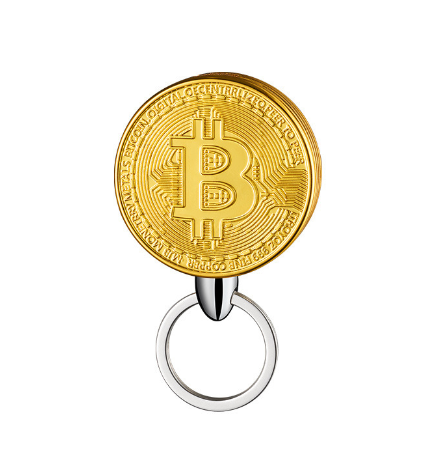 Creative and personalized bitcoin shape open flame pendant lighter novel and unique inflatable light