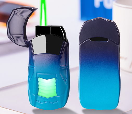 Sports car keychain inflatable lighter gradient color creative windproof direct rush lighter