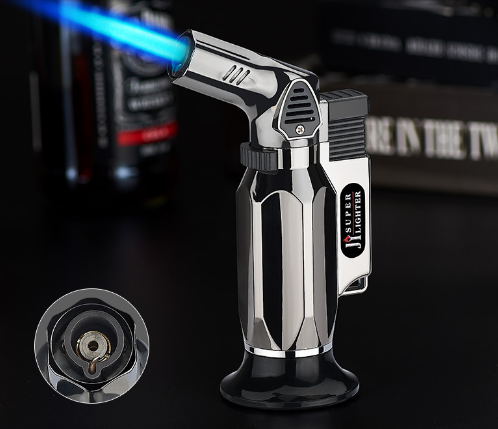 Elbow metal spray gun lighter single straight three straight round creative multi-function lockable 